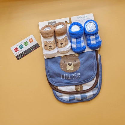 Pack of 3 Bibs & 2 Booties