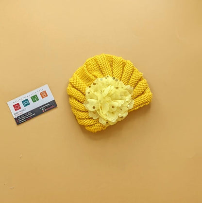 Baby Wool Cap - Flower - Winter