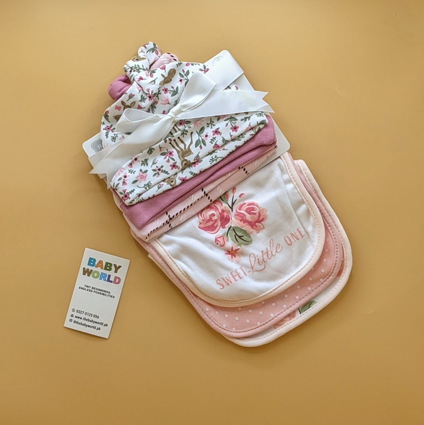 Baby Pack of 3 Bibs & Caps