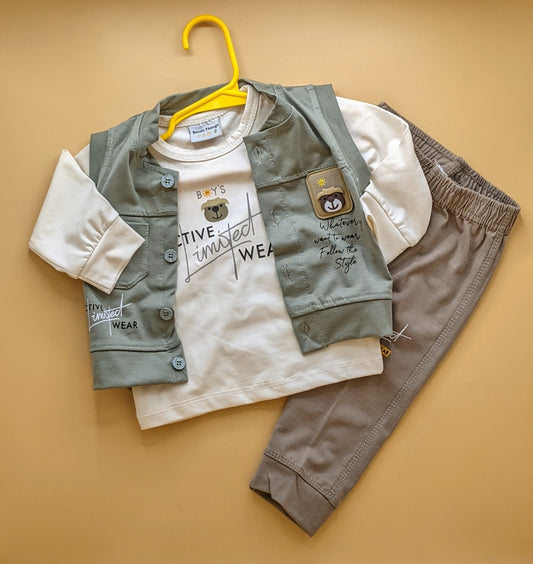 3 Piece Baby Suit - Follow the Style