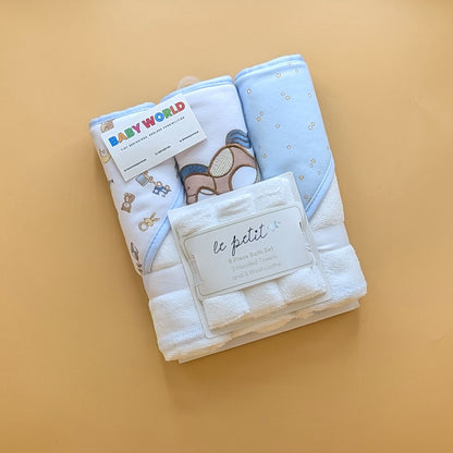 Baby Imported Pack of 3 Hooded Bath Towels with Face Towels