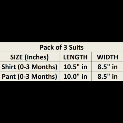 Baby Pack of 3 Suits with Cap - Elephant 🐘 - Winter -  Sea Green, Grey, Pink