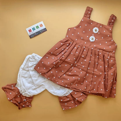 Frock with Pants & Headband - Dots
