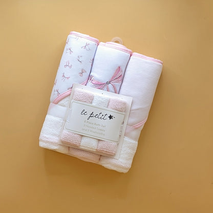 Pack of 3 Hooded Bath Towels With 3 Washcloths