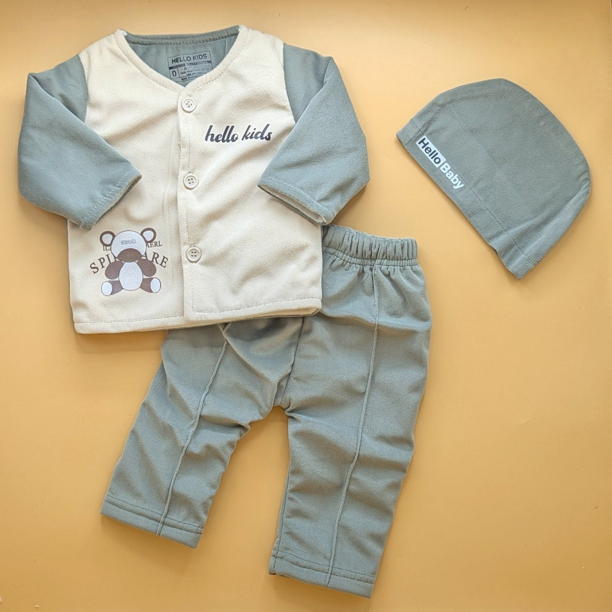 3 Pieces Premium Baby Suit with Cap - Basketball 🏀 - Winter