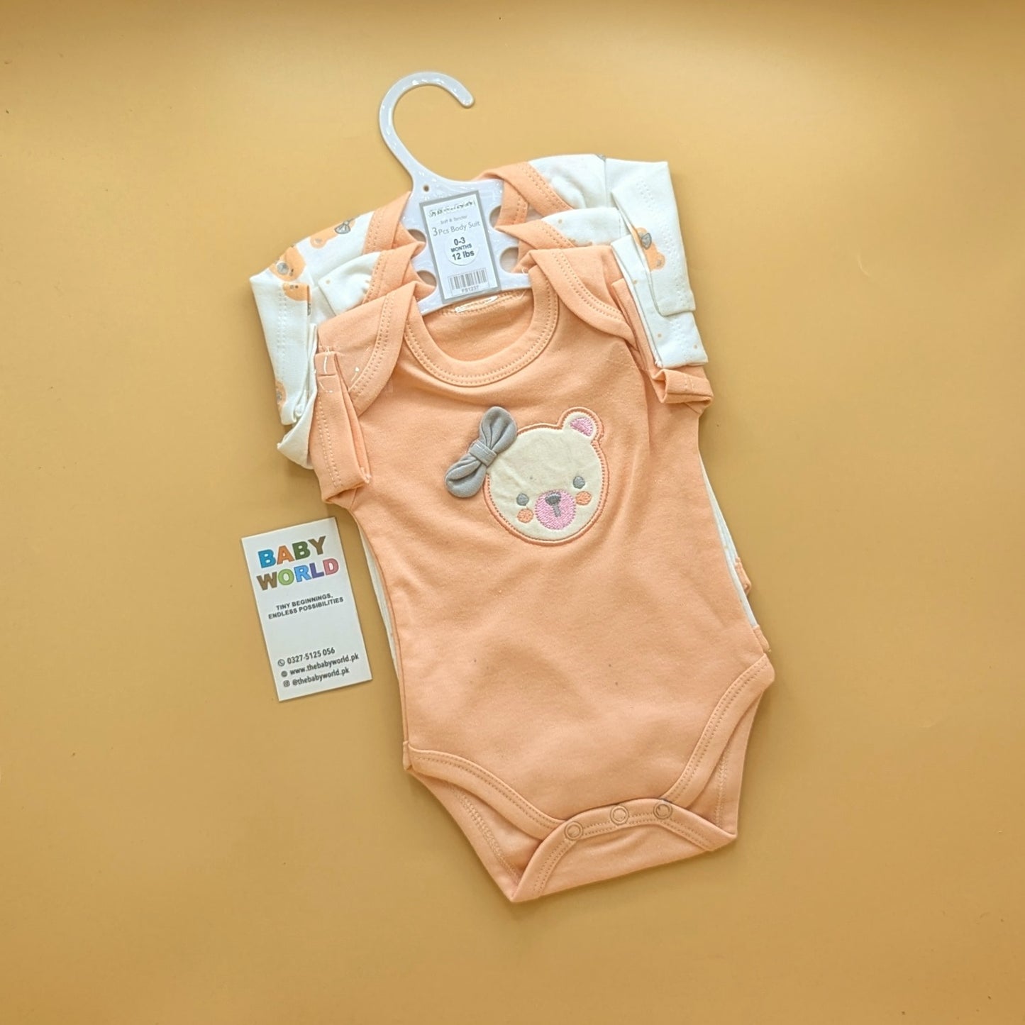 Baby Pack of 3 Premium Half Sleeves Bodysuits