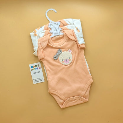 Baby Pack of 3 Premium Half Sleeves Bodysuits