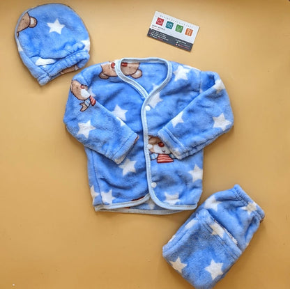 Baby Suit with Cap - Bear/Bow - Winter
