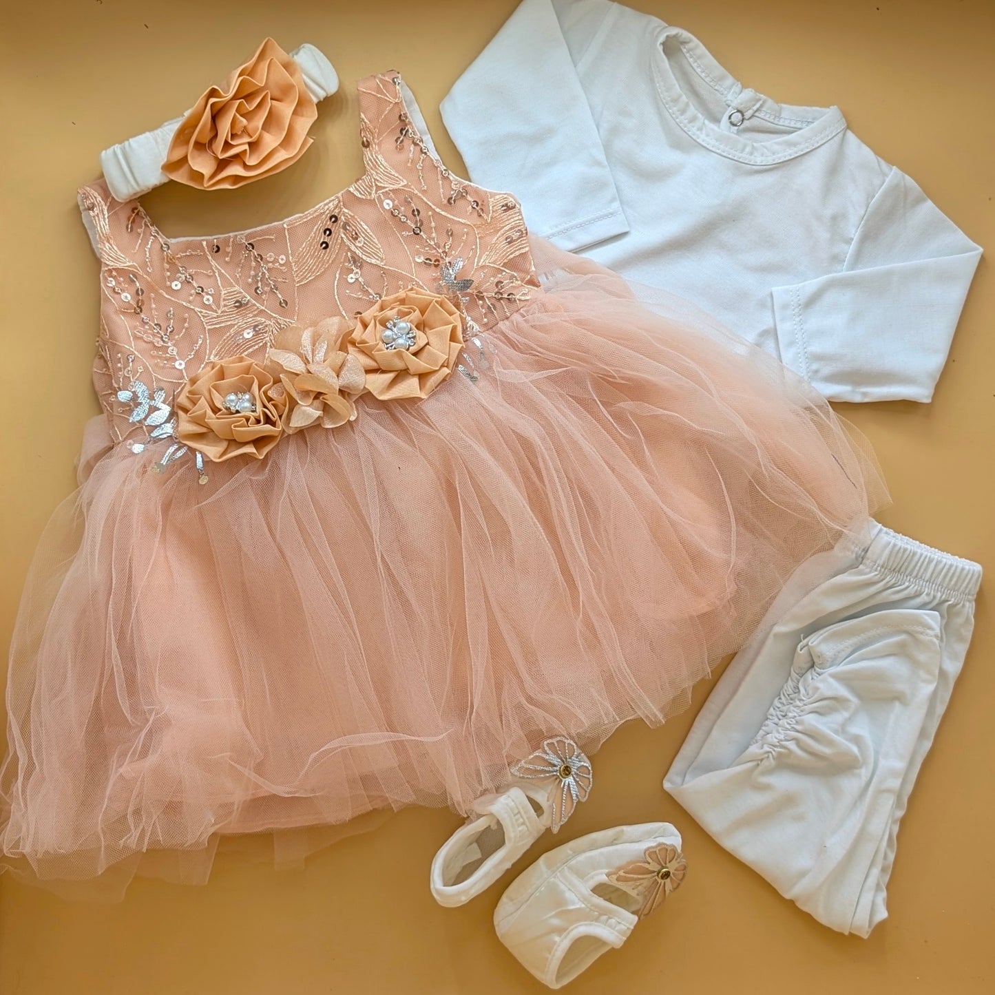 5 Pieces Frock Set - Butterfly