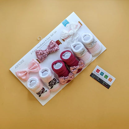 Pack of 3 Booties & Headbands Set