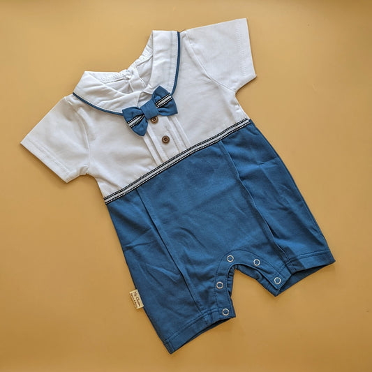 Romper - Half Sleeves - Bow