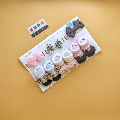 Pack of 3 Booties & Headbands Set