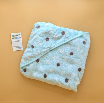 Baby Hooded Wrapping Sheet/Ac Blanket - Big Dots - Winter