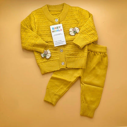 Baby 2 Piece Imported Woolen Suit - Rose - Winter