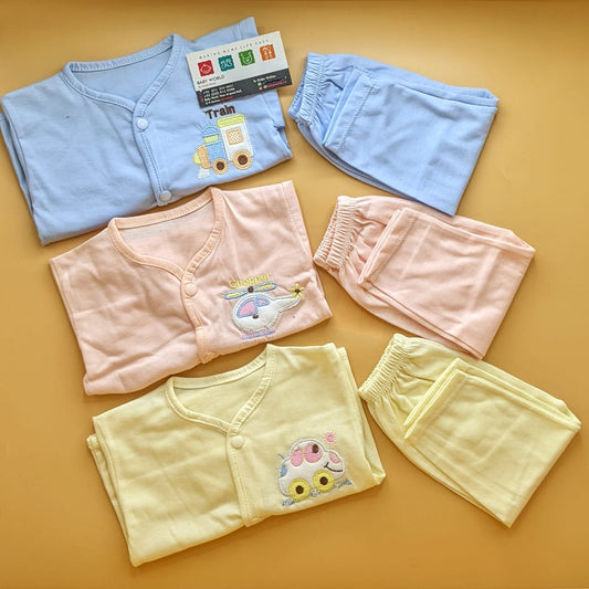 Pack of 3 Suits - Blue/Lemon/Pink