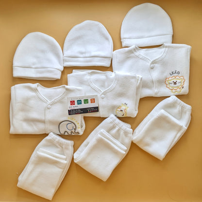 Pack of 3 Suits with Cap - Winter - White