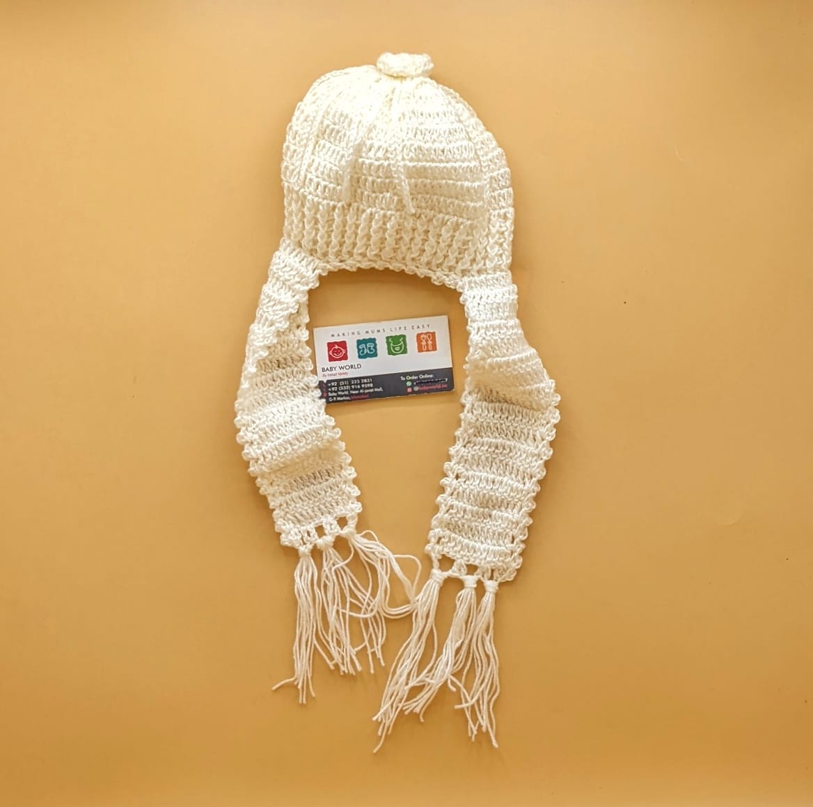Baby Wool Cap with Tails - Winter