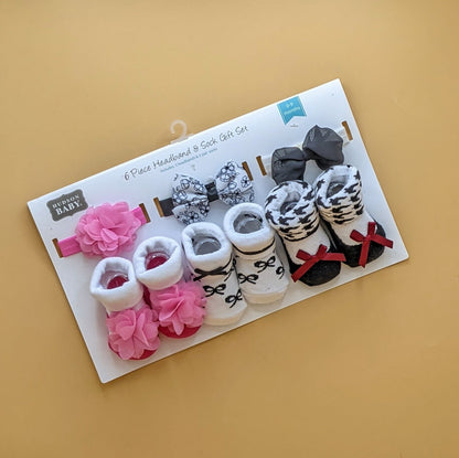 Pack of 3 Booties & Headbands Set