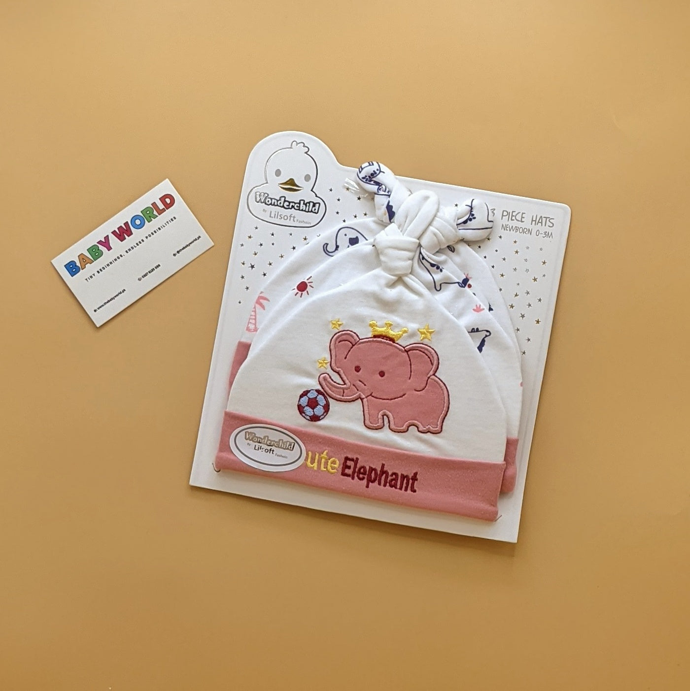 Pack of 3 Caps - Cute Elephant 🐘