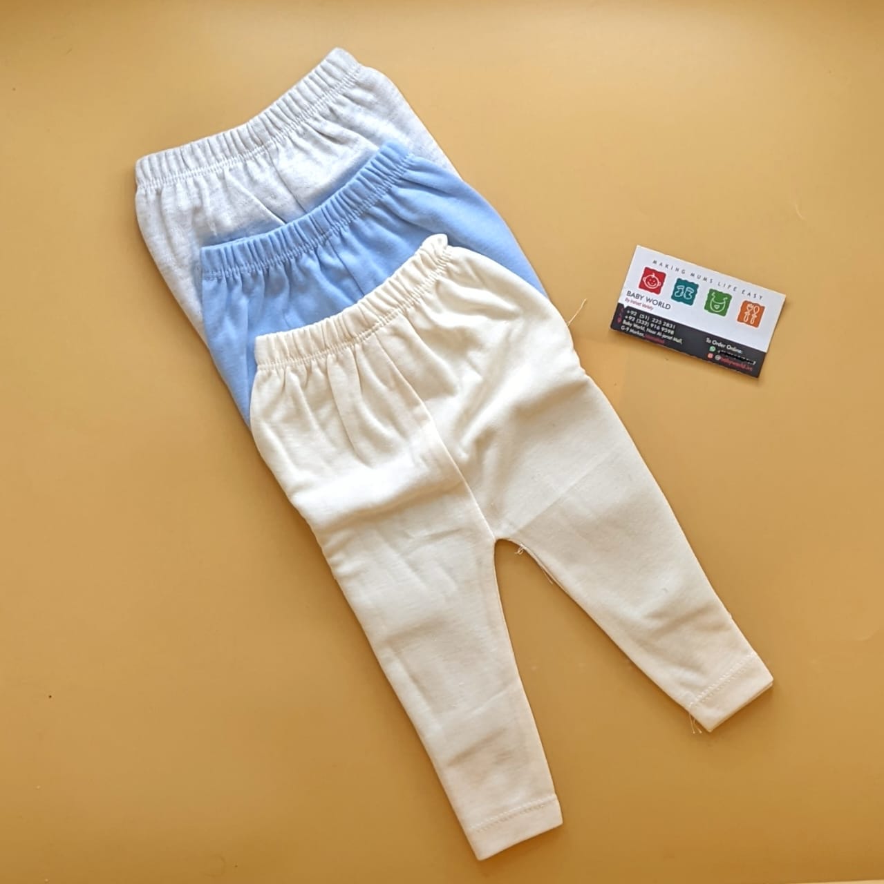 Pack of 3 Pajamas - Heather Grey/Blue/Off White