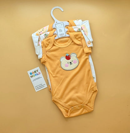Baby Pack of 3 Premium Half Sleeves Bodysuits