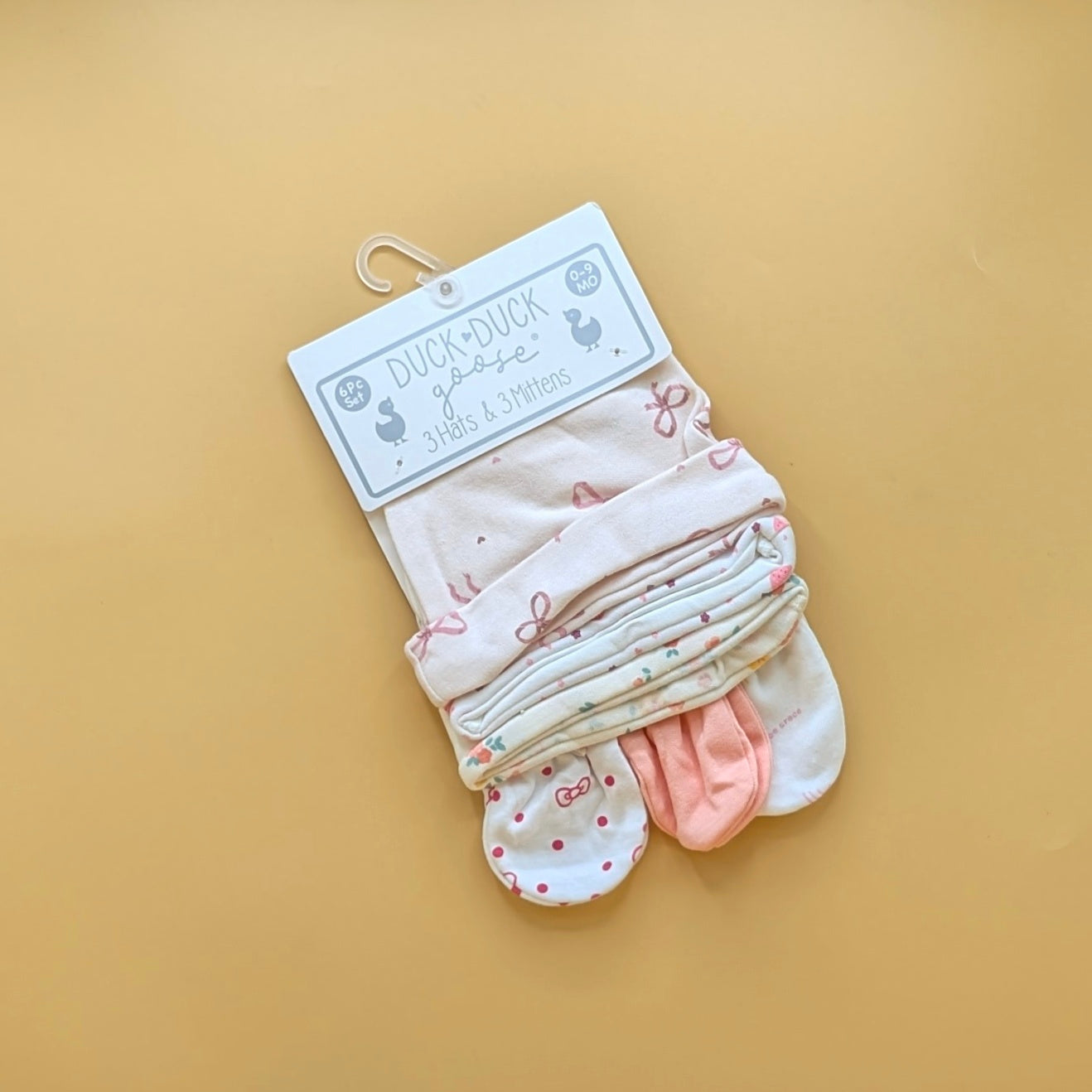 Pack of 3 Caps & 3 Mittens Pair