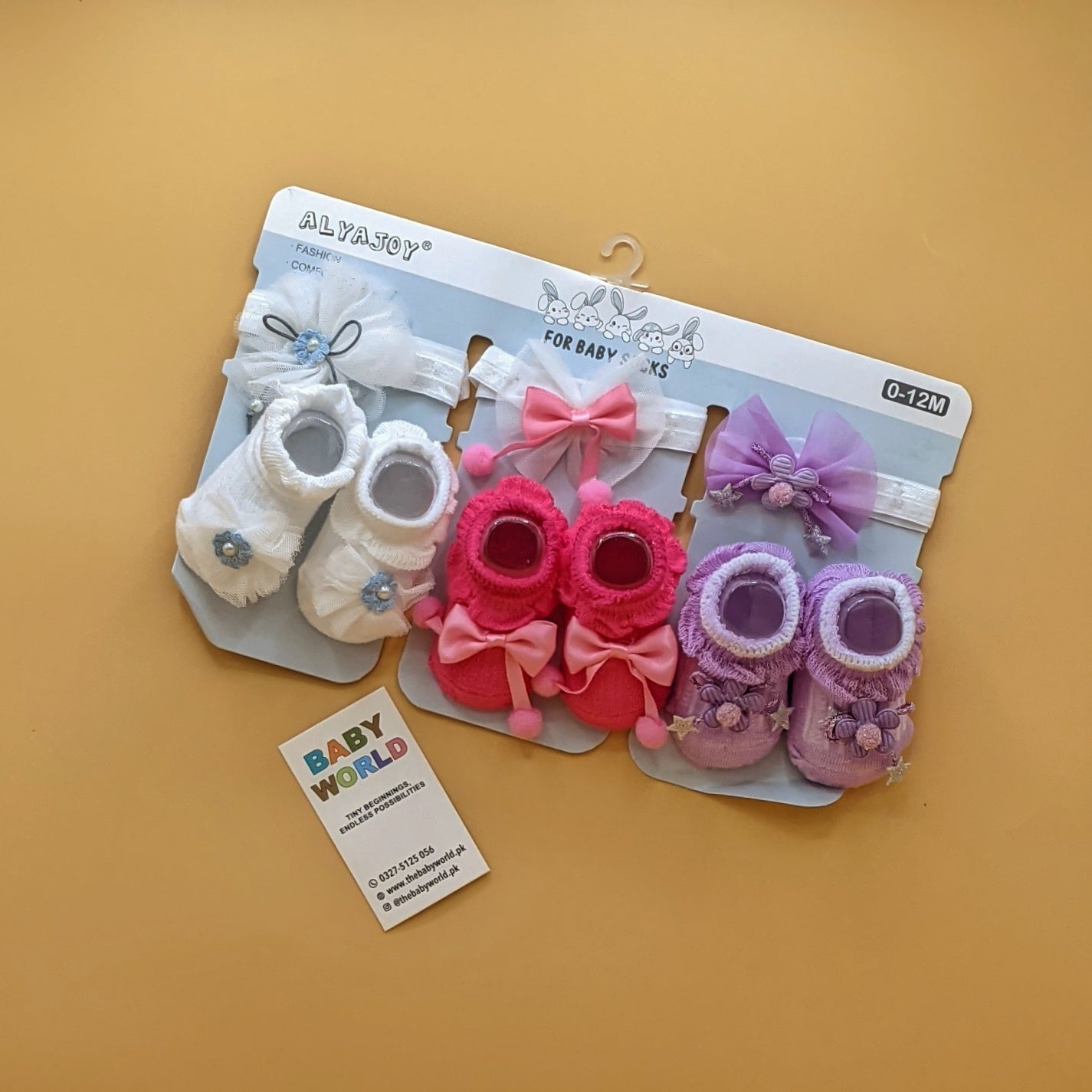 Pack of 3 Booties & Headbands Set