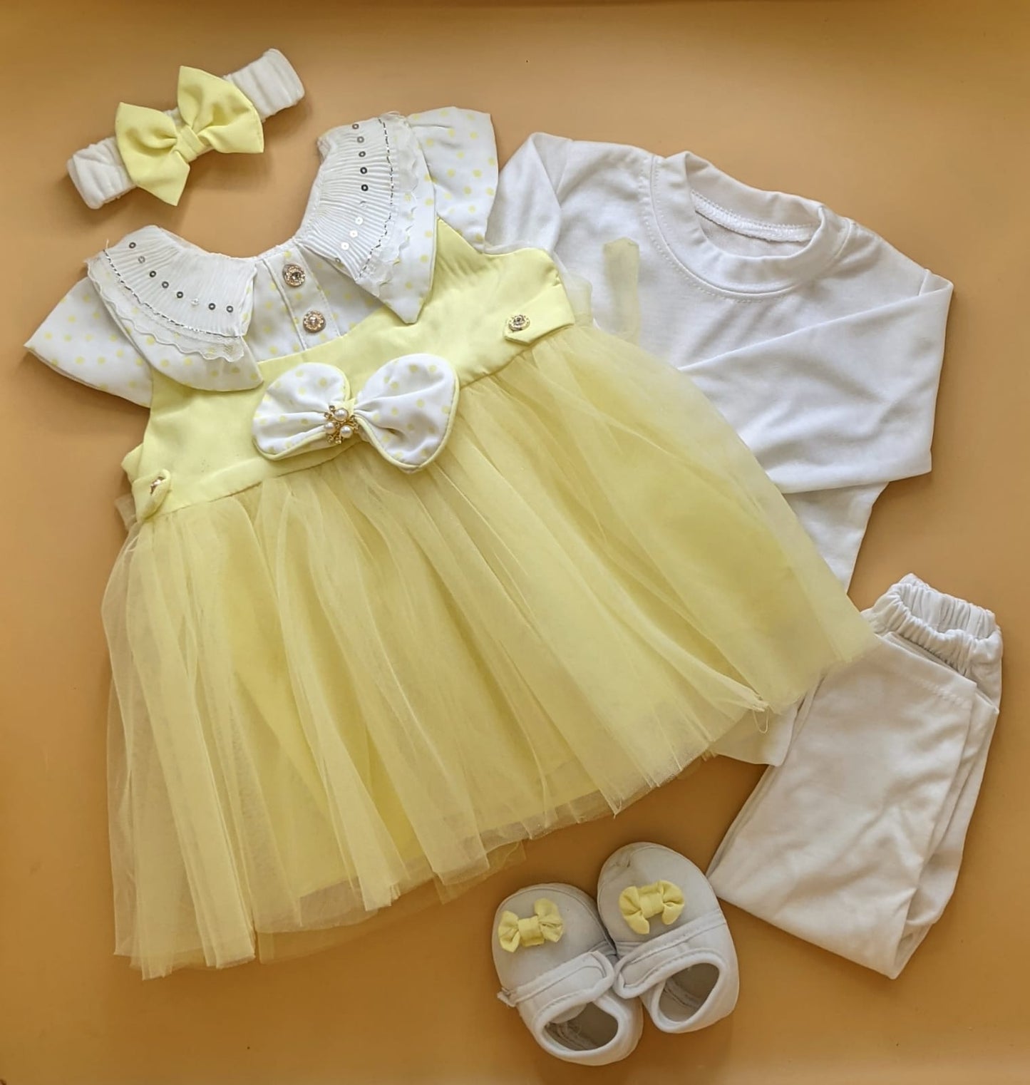 5 Pieces Frock Set