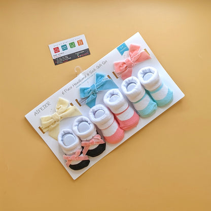 Pack of 3 Booties & Headbands Set