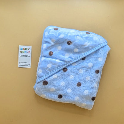 Baby Hooded Wrapping Sheet/Ac Blanket - Big Dots - Winter