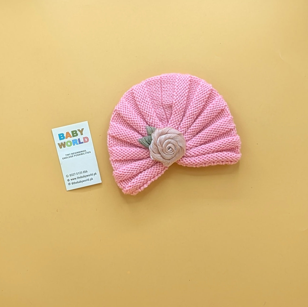 Baby Wool Cap - Rose - Winter