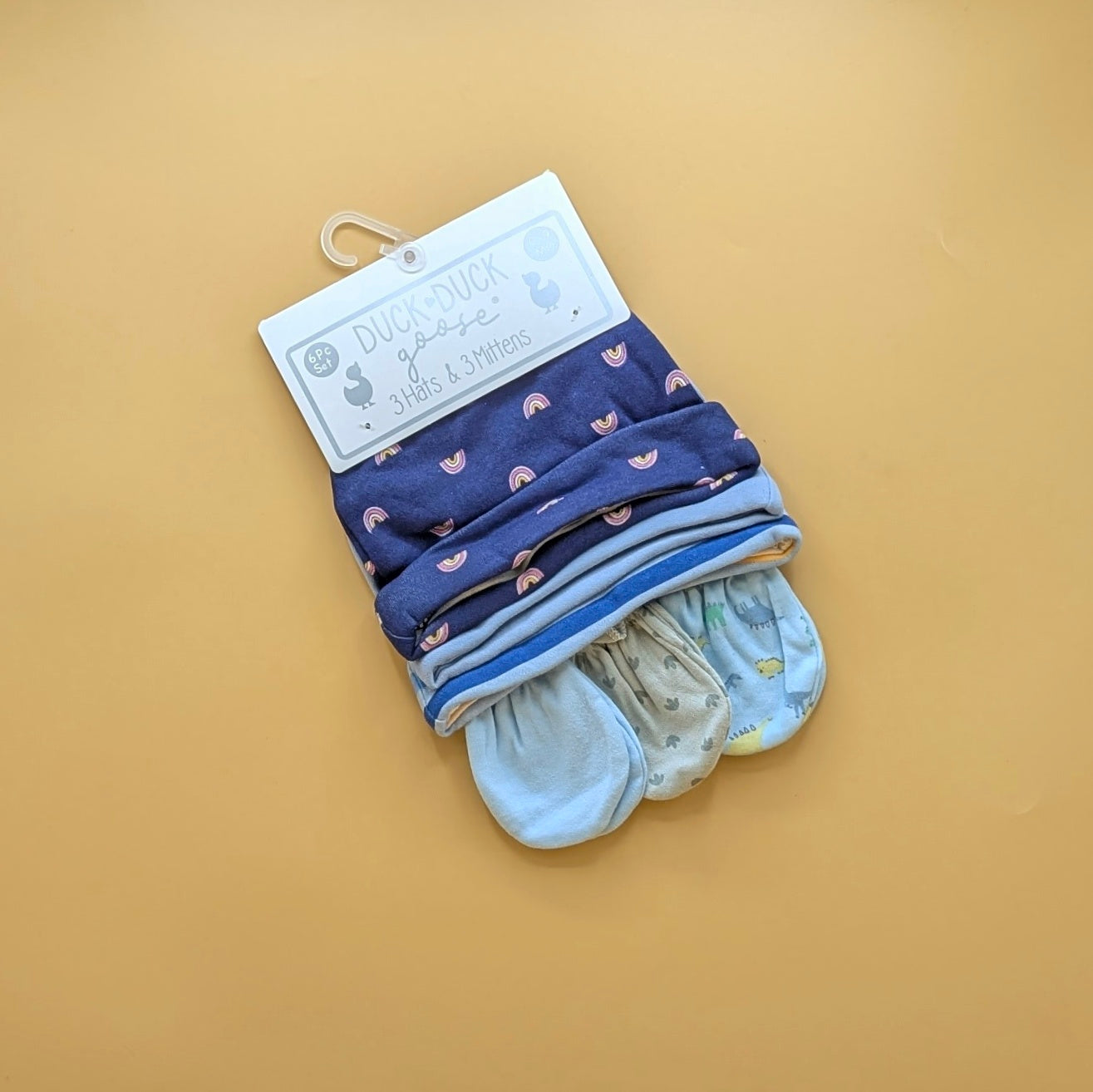 Pack of 3 Caps & 3 Mittens Pair