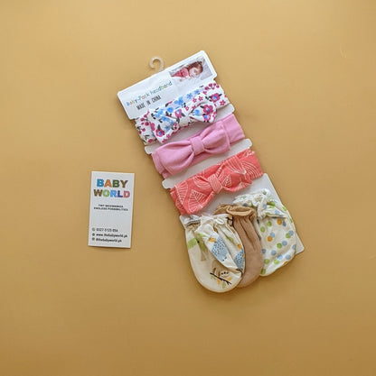 Pack of 3 Headbands Set & Mittens