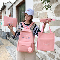Bagpack with Carry Bag, Geometry Box, and Bottle Cover