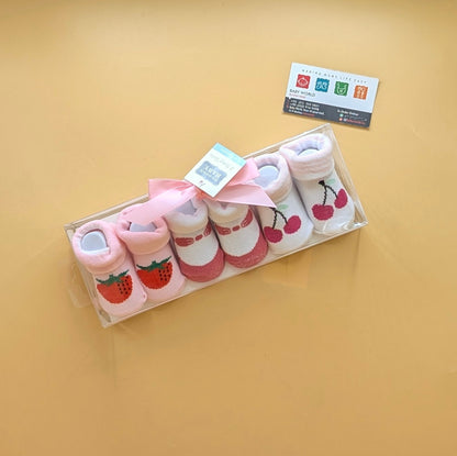 Premium Quality Baby Pack of 3 Booties Set