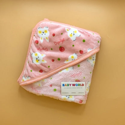 Baby Winter Hooded Wrapping Sheet/Ac Blanket - Bunny 🐰