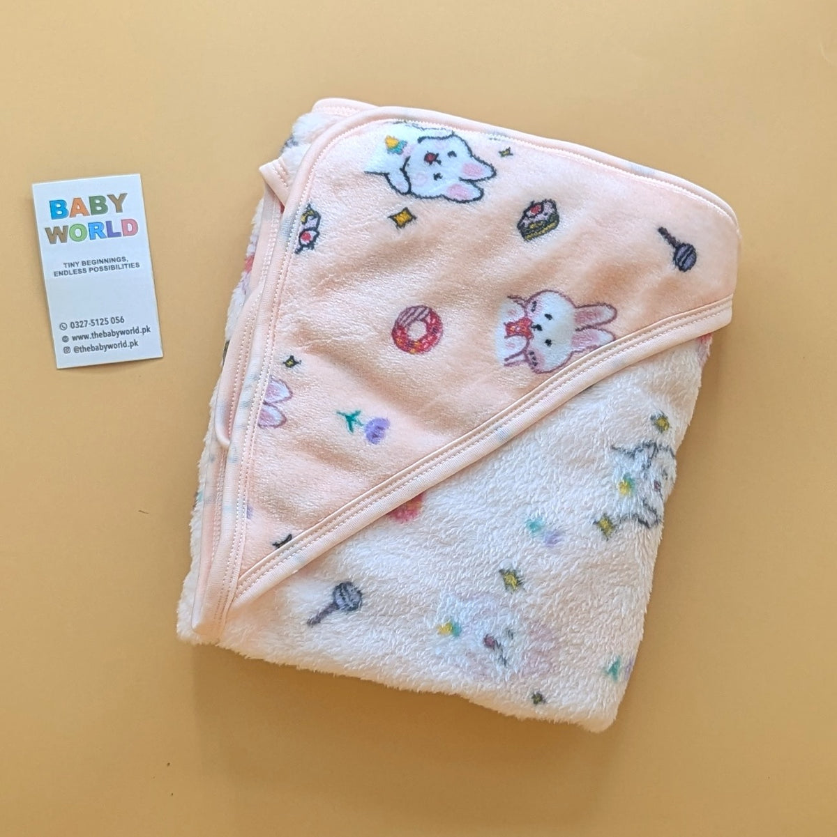 Baby Hooded Wrapping Sheet/Ac Blanket - Kitty 🐱 - Winter