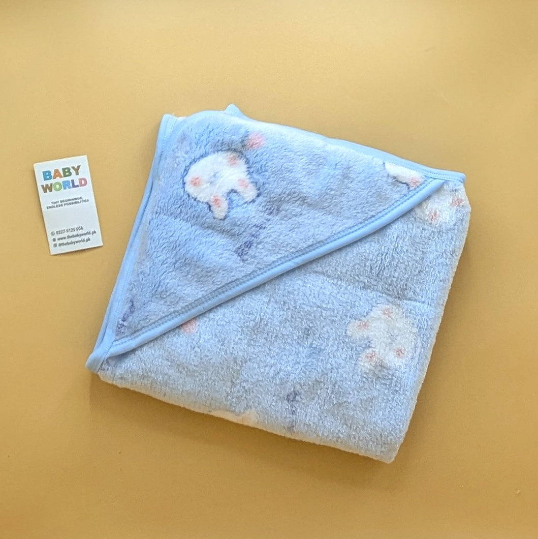 Baby Hooded Wrapping Sheet/Ac Blanket - Rabbit - Winter