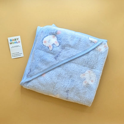Baby Hooded Wrapping Sheet/Ac Blanket - Rabbit - Winter
