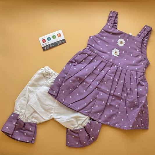 Frock with Pants & Headband - Dots
