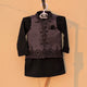 3 Pieces Premium Kameez Shalwar with Embroidered Waistcoat - Grey/Black