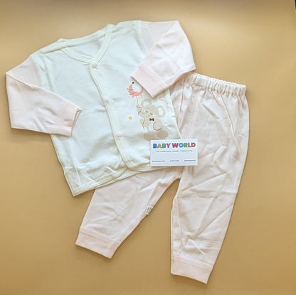 2 Pieces Imported Baby Suit - Elephant/Moon