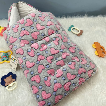 Baby Carry Nest with Hood - Heart/Circle - Winter