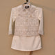 3 Pieces Premium Kameez Shalwar with Embroidered Waistcoat - White