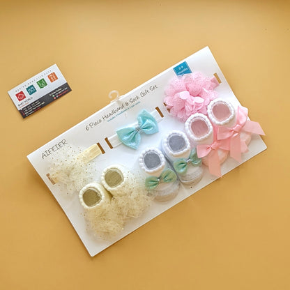 Pack of 3 Booties & Headbands Set