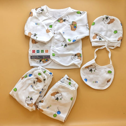 5 Pieces Suit Set - Winter - Balloon/Cow 🐮