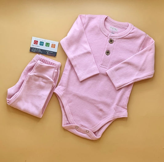 Premium Quality 2 Piece Ribbed (Long Sleeve Bodysuit & Pant) - Winter