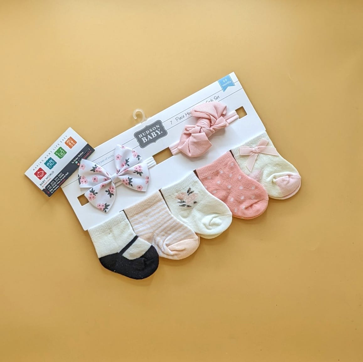 Pack of 5 Socks & 2 Headbands Set