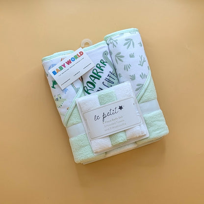 Baby Imported Pack of 3 Hooded Bath Towels with Face Towels