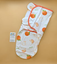 Swaddle Wrap - Orange 🍊 - White